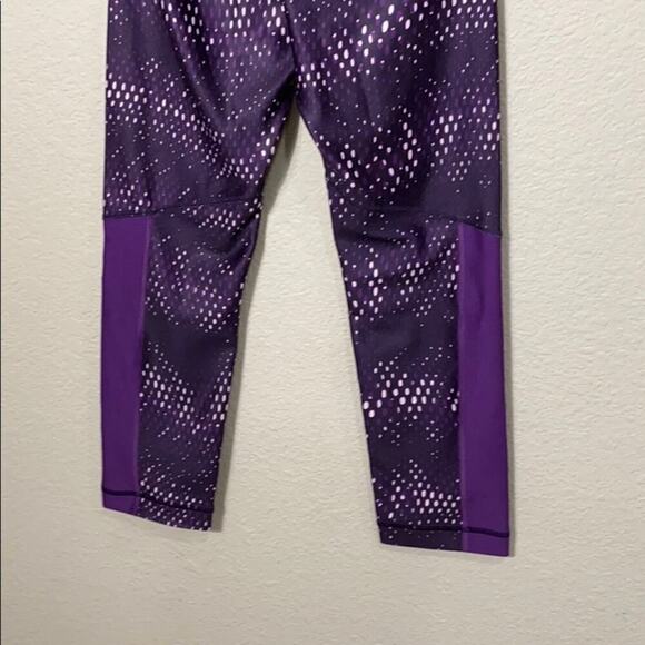 Under Armour Heatgear Compression Print Capri Pants Purple Multi Small - Picture 7 of 7